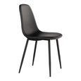 Stockholm Dining Chair - Set of 2 - Black Faux Leather
