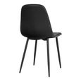 Stockholm Dining Chair - Set of 2 - Black Faux Leather