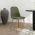 Stockholm Dining Chair - Set of 2 - Dark Green Boucle Fabric
