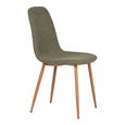 Stockholm Dining Chair - Set of 2 - Dark Green Boucle Fabric