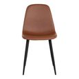 Stockholm Dining Chair - Set of 2 - Vintage Brown Faux Leather