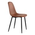 Stockholm Dining Chair - Set of 2 - Vintage Brown Faux Leather
