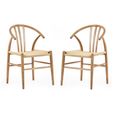 Symi Dining Chair - Set of 2 - Curved - Natural Oak