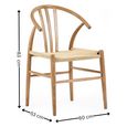 Symi Dining Chair - Set of 2 - Curved - Natural Oak