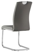 2 x Venice Grey Faux Leather Chrome Cantilever Dining Chair