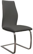 Irma Dining Chair - Set of 2 - Grey Faux Leather