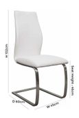 Irma Dining Chair - Set of 2 - White Faux Leather