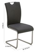 Lazzaro Dining Chair - Set of 2 - Grey
