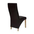 Wave Dining Chair - Set of 2 - Matt Coco Bonded Leather