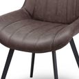 2 x Weipa Brown Faux Leather Dining Chair