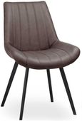 2 x Weipa Brown Faux Leather Dining Chair