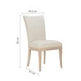 Toulon Dining Chair - Set of 2 - Cream Fabric