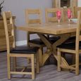 Deluxe Dining Chair - Set of 2 - Ladder Back - Oak