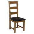 Deluxe Dining Chair - Set of 2 - Ladder Back - Oak