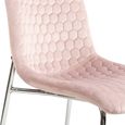 Zula Dining Chair - Set of 2 - Pink Fabric - Chrome Legs