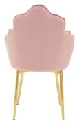 Tian Dining Chair - Set of 2 - Pink Velvet Fabric with Gold Legs