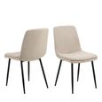 Becca Dining Chair - Set of 4 - Beige Fabric