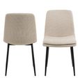 Becca Dining Chair - Set of 4 - Beige Fabric