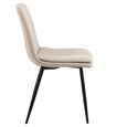 Becca Dining Chair - Set of 4 - Beige Fabric