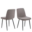Becca Dining Chair - Set of 4 - Light Grey Fabric