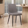 Becca Dining Chair - Set of 4 - Light Grey Fabric