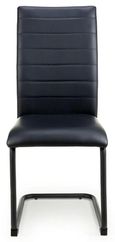 4 x Carlisle Black Leather Effect Dining Chair