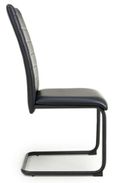 4 x Carlisle Black Leather Effect Dining Chair