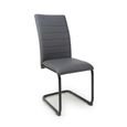 4 x Carlisle Grey Leather Effect Dining Chair