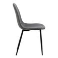 Celia Dining Chair - Set of 4 - Dark Grey Fabric