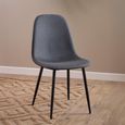 Celia Dining Chair - Set of 4 - Dark Grey Fabric