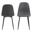 Celia Dining Chair - Set of 4 - Dark Grey Fabric