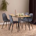 Celia Dining Chair - Set of 4 - Dark Grey Fabric