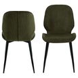 Femke Dining Chair - Set of 4 - Olive Green Fabric