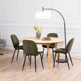 Femke Dining Chair - Set of 4 - Olive Green Fabric