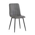 4 x Grey Faux Leather Dining Chair