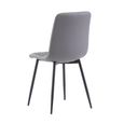 4 x Grey Faux Leather Dining Chair