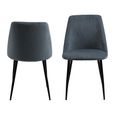 Ines Dining Chair - Set of 4 - Grey Fabric