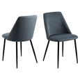 Ines Dining Chair - Set of 4 - Grey Fabric