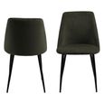 Ines Dining Chair - Set of 4 - Olive Green Fabric