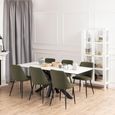 Ines Dining Chair - Set of 4 - Olive Green Fabric