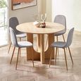 Lottie Dining Chair - Set of 4 - Beige Fabric