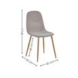 Lottie Dining Chair - Set of 4 - Beige Fabric