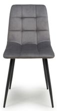4 x Madison Brushed Grey Velvet Dining Chair