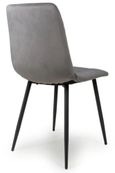 4 x Madison Brushed Grey Velvet Dining Chair