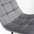 4 x Madison Brushed Grey Velvet Dining Chair
