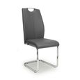 4 x Toledo Grey Leather Effect Dining Chair