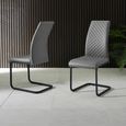 Xavier Cantilever Dining Chair - Set of 4 - Grey