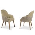 Abbie Dining Armchair - Two Tone Fabric - Variation Available