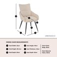 Ace Beige Fabric Swivel Dining Chair with Black Legs