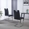 Bianco Black Faux Leather Dining Chair and Chrome Cantilever Base